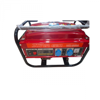 Super Gen WX-3500 Portable Gasoline Generator – 3.0KW Power Backup (7.5HP Engine)